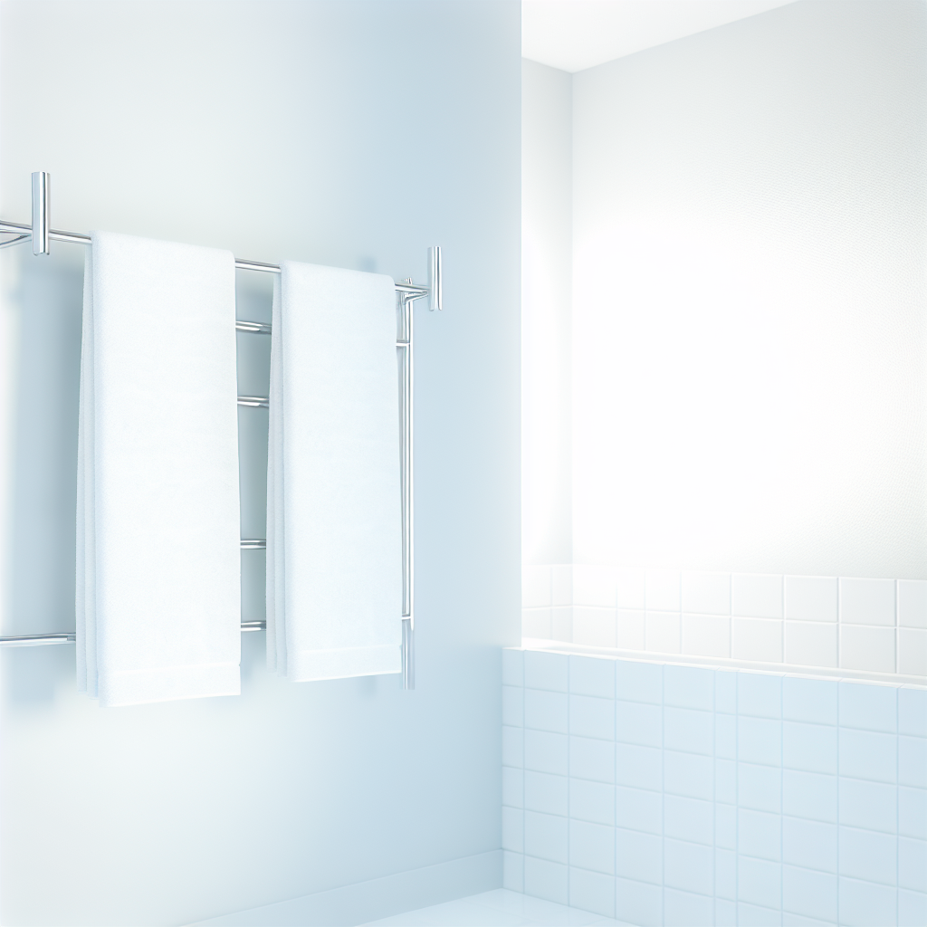 Fresh white towels in a calm bathroom setting