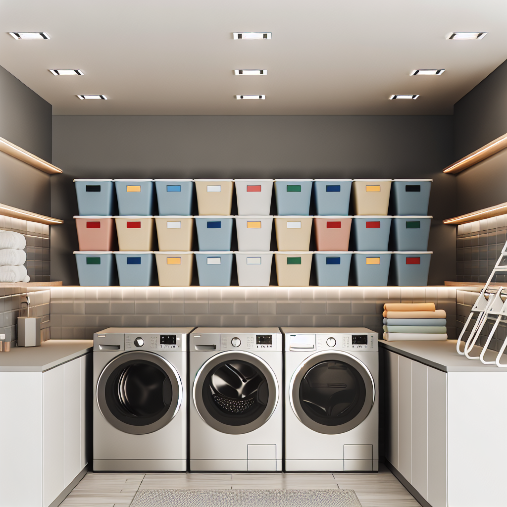 Organized linen closet